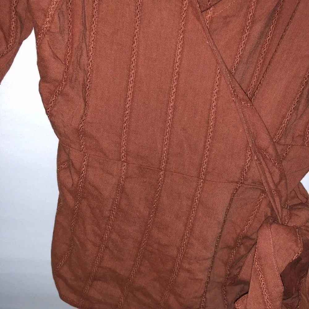 Old Navy NWT Burnt Orange Wrap Top